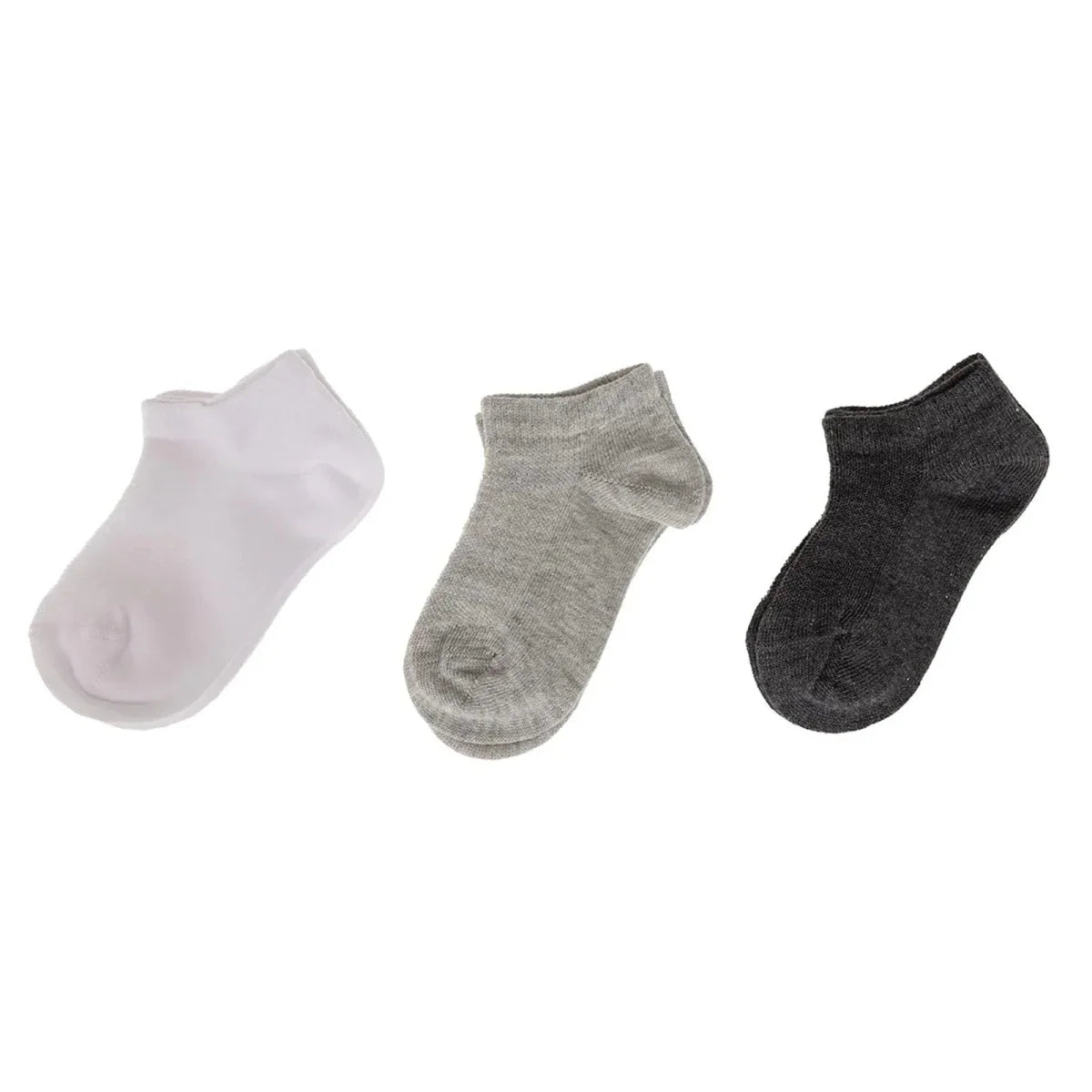 HelloBaby Boy Baby Socks 3 Pack - Grey Melange