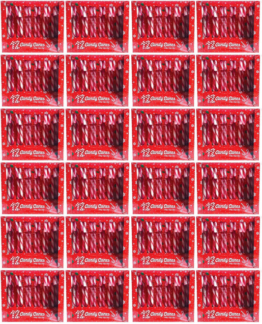 24 x Peppermint Candy Canes Red & White 12 Pack