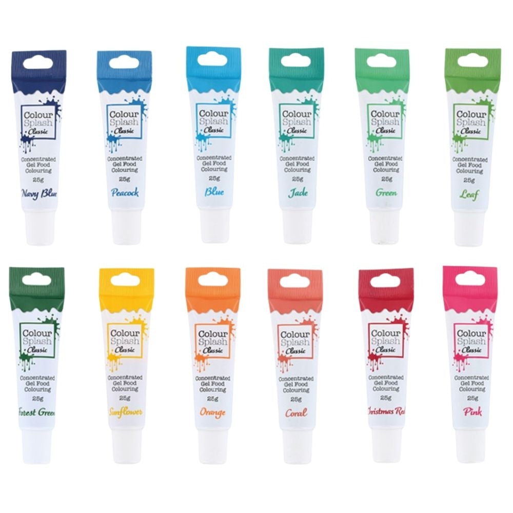 Colour Splash Food Colouring Gel Tube, Edible Ingredients, Highly Concentrated Gels, Easy To Use Squeezy Tubes, Transform Plain Cakes Into Bright, Eye-Catching Creations
