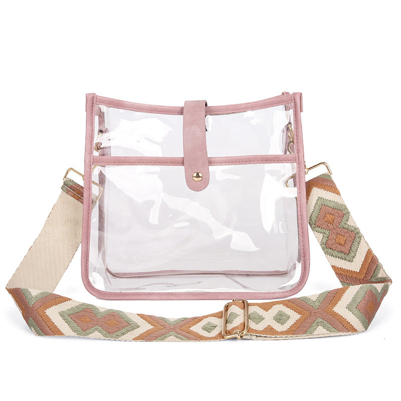 Women's Shoulder Candy Color Transparent Small Square Bag