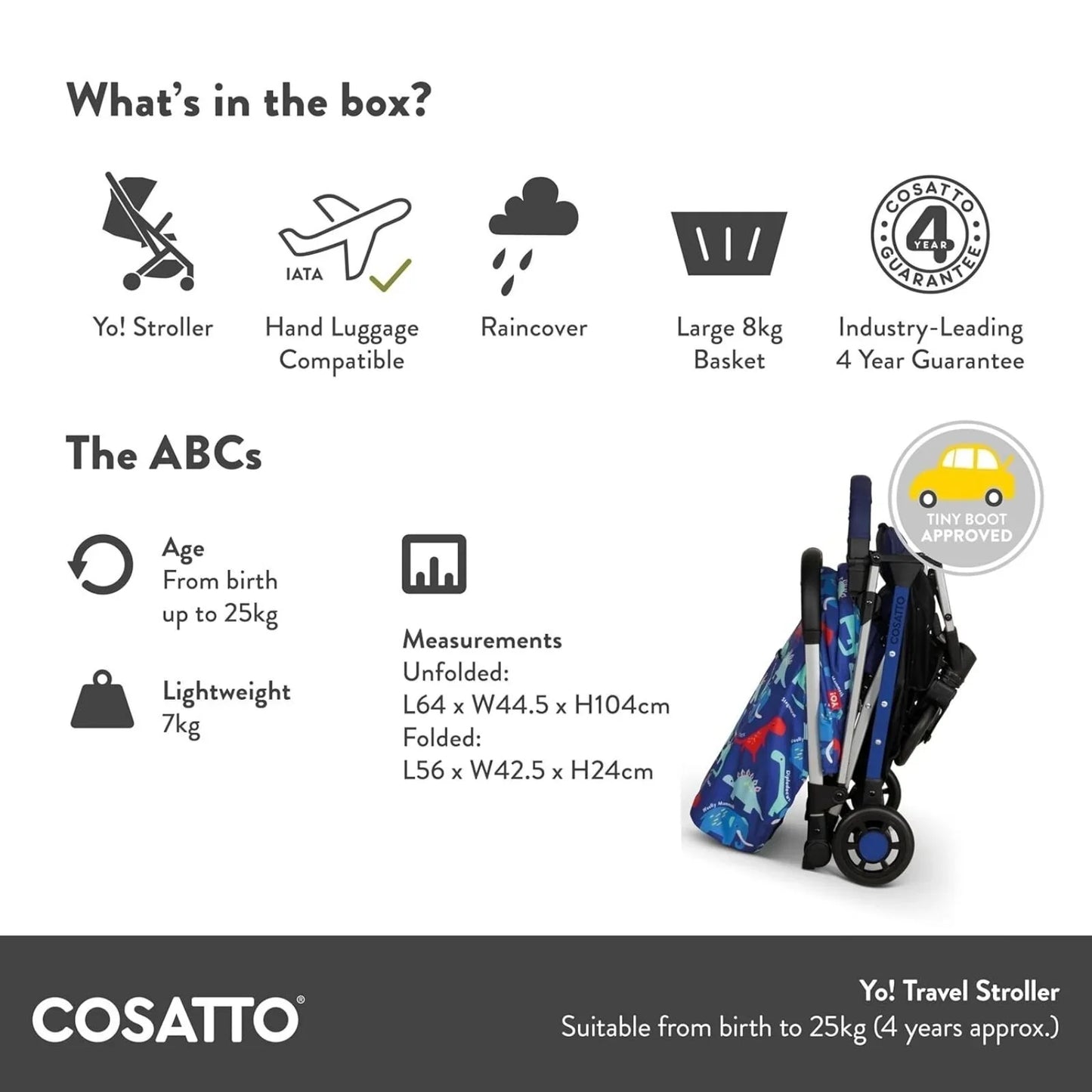 Cosatto Yo! Stroller - Happy Unicorns
