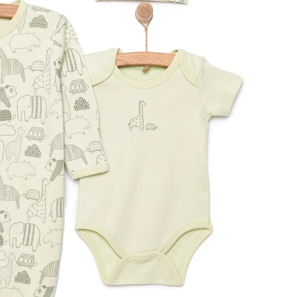 HelloBaby Boy Jumpsuit-Body-Hat - Green