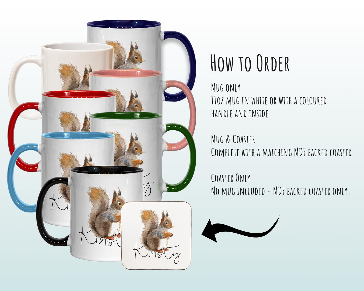 Personalised Squirrel Coffee Mug MGZ078