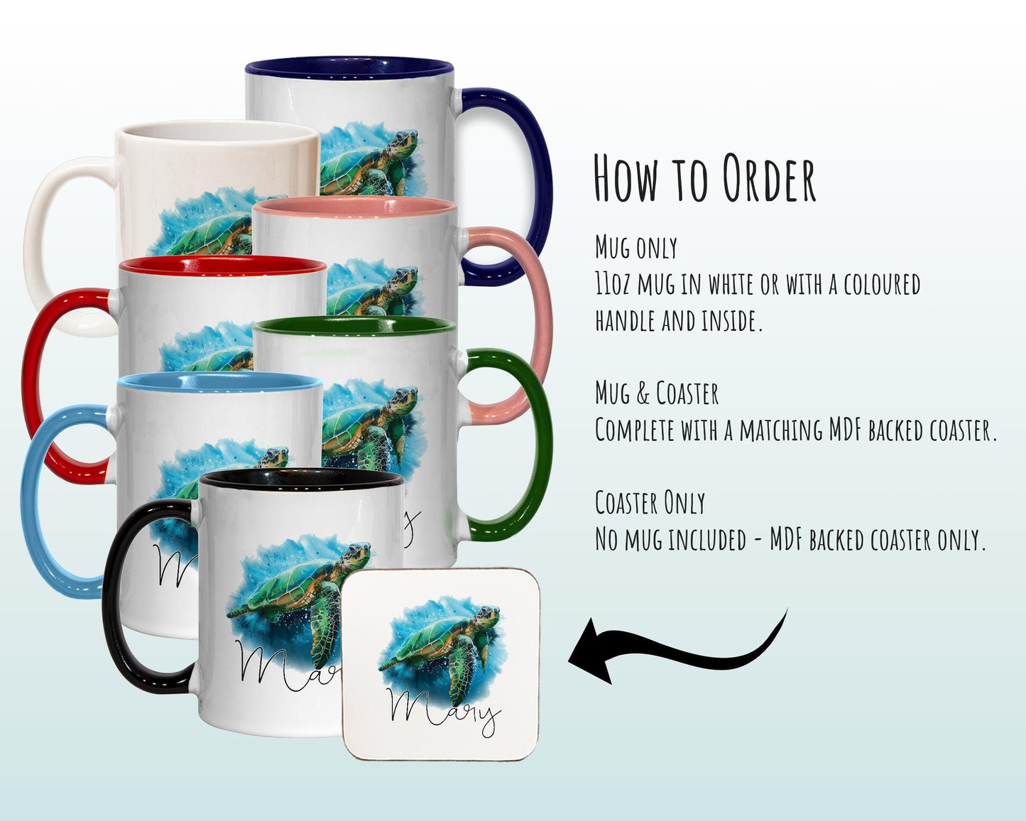 Personalised Sea Turtle Coffee Mug MGZ084