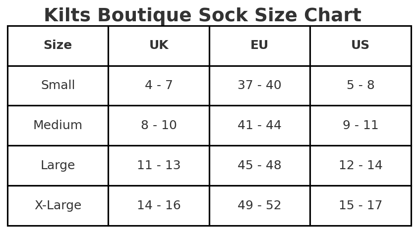 Men’s Scottish Kilt Hose Socks – Wool Blend Traditional Highland Knee High Socks