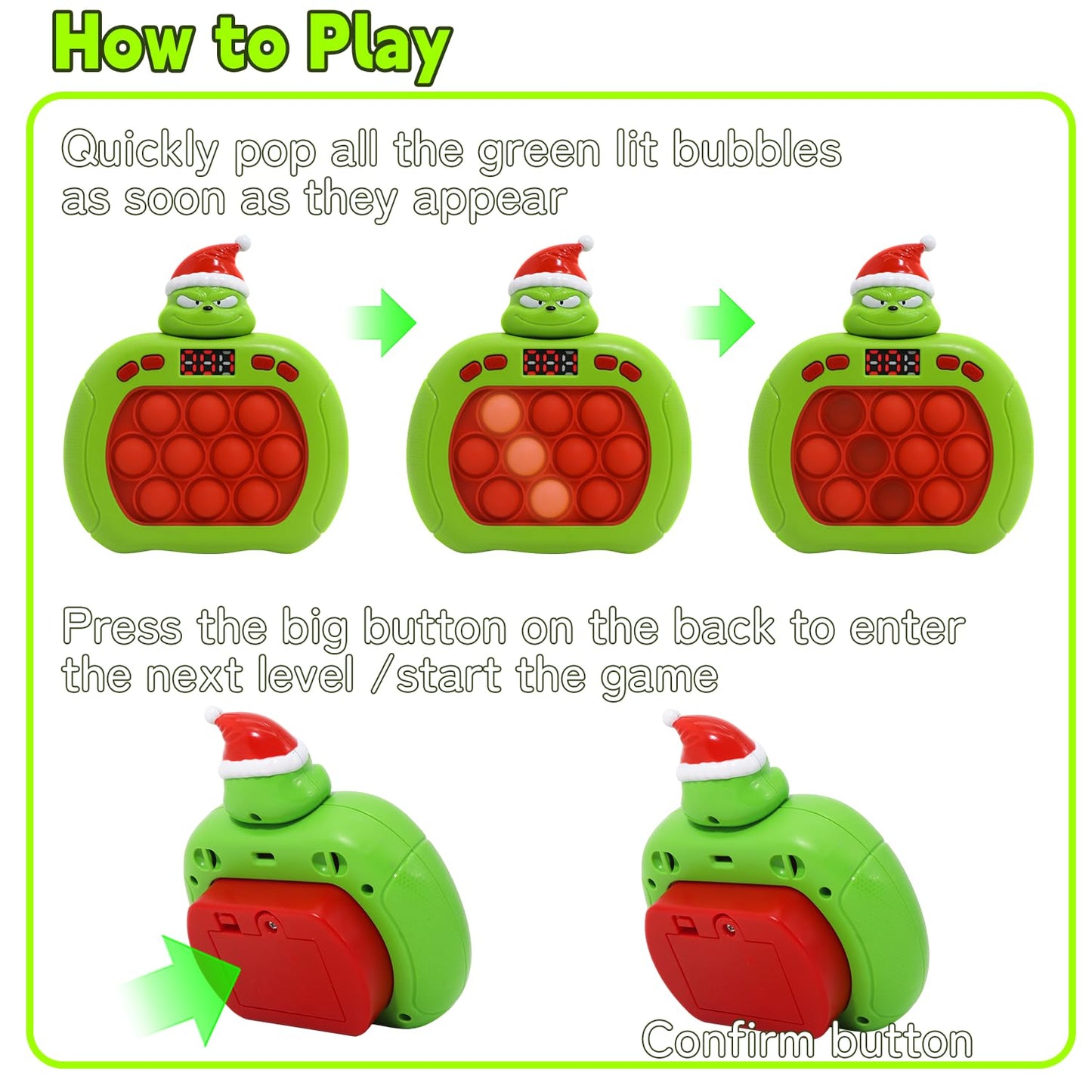 LAHAND Quick Push Bubble Game Rabbit – 6 Modes, Portable Fidget Toy