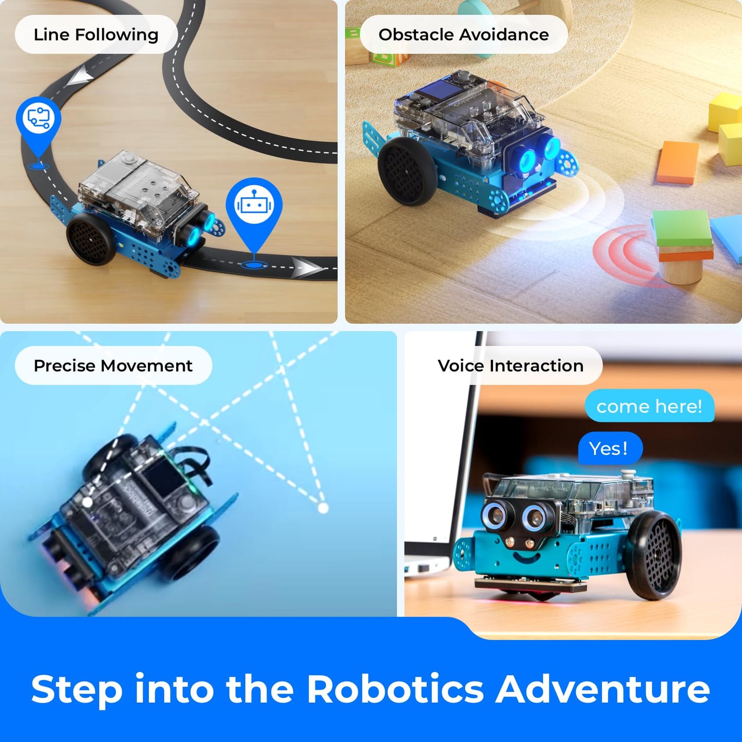 Makeblock mBot2 Coding Robot for Kids | AI & Scratch/Python Learning | STEM Robotics Kit (Ages 8-12)