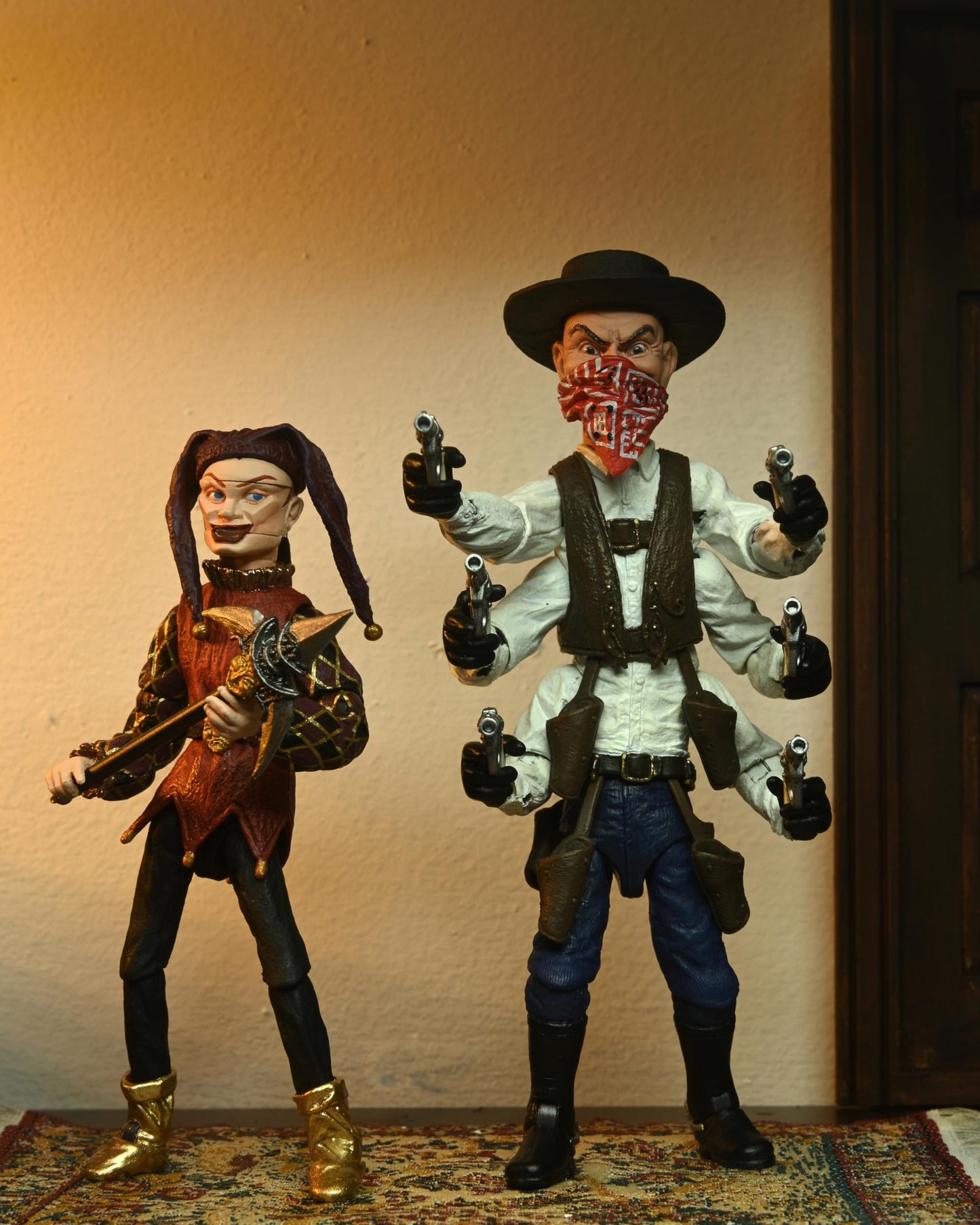 NECA Puppet Master 7-inch Scale Action Figure – Ultimate Six-Shooter & Jester 2-Pack
