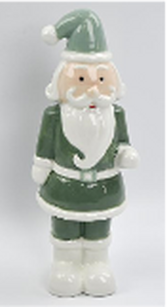Large Nordic Green Santa Ornament