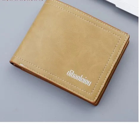 men's solid color pu leather wallets