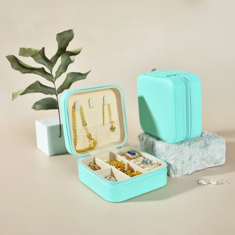 1 Piece Pu Leather Elegant Simple Style Daily Date Solid Color Jewelry Boxes