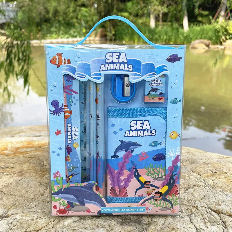 1 Set Cartoon Class Learning Children'S Day Plastic Cute Stationary Sets