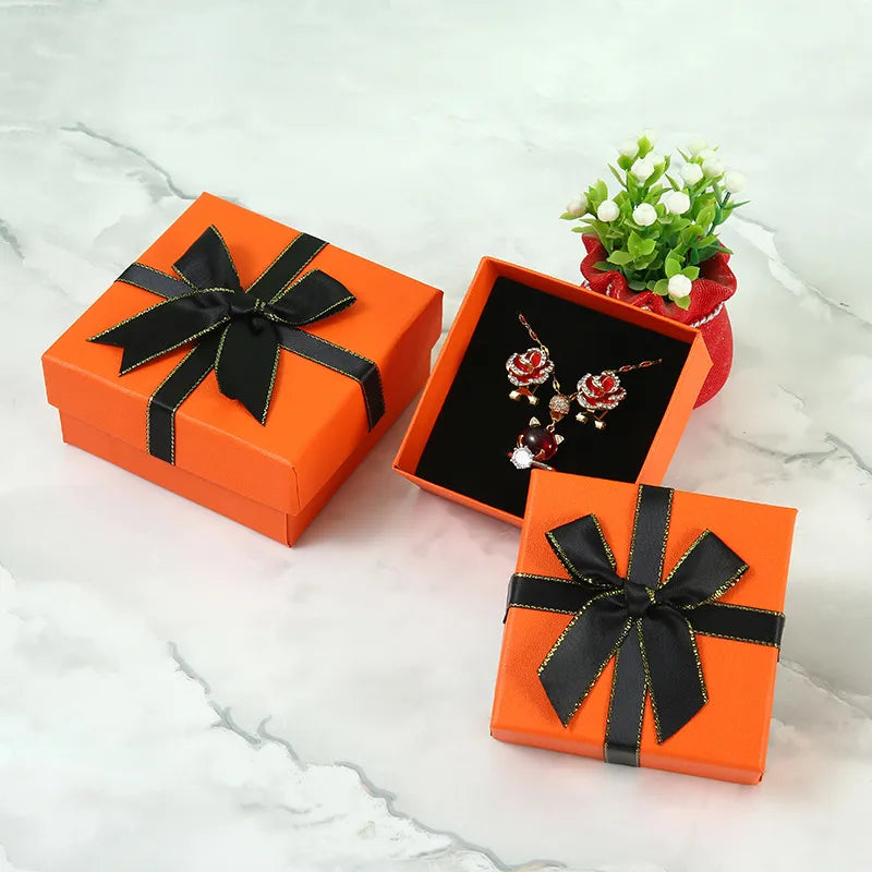 1 Piece Paper Simple Style Daily Solid Color Jewelry Boxes