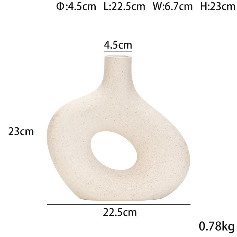 simple style irregular solid color ceramics vase