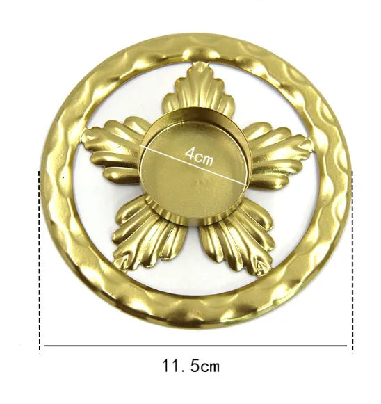 Simple Style Leaves Solid Color Iron candlestick Artificial Decorations