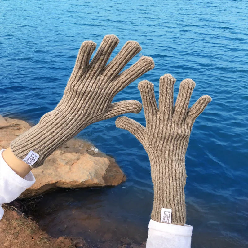 Women's Basic Modern Style Simple Style Solid Color Gloves