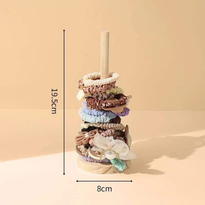 1 Piece solid wood Simple Style Solid Color Jewelry Display