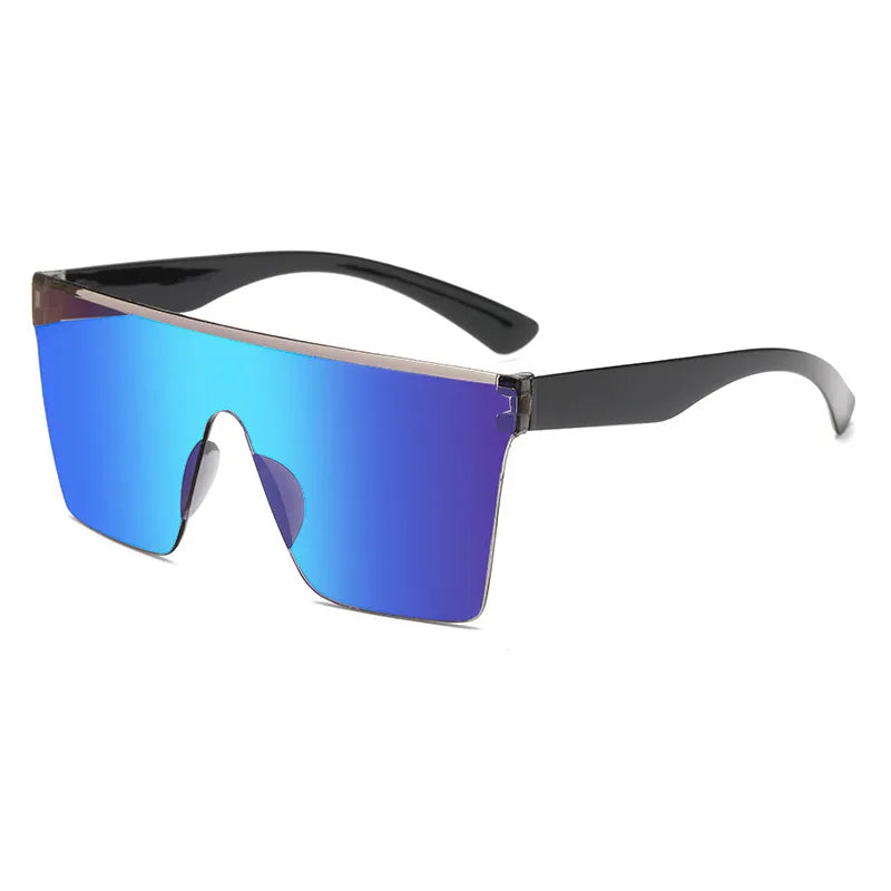 streetwear solid color pc square frameless men's sunglasses