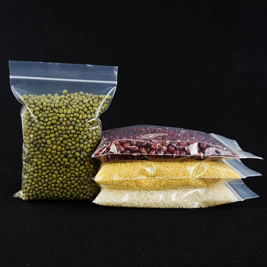 transparent pe food packaging bag