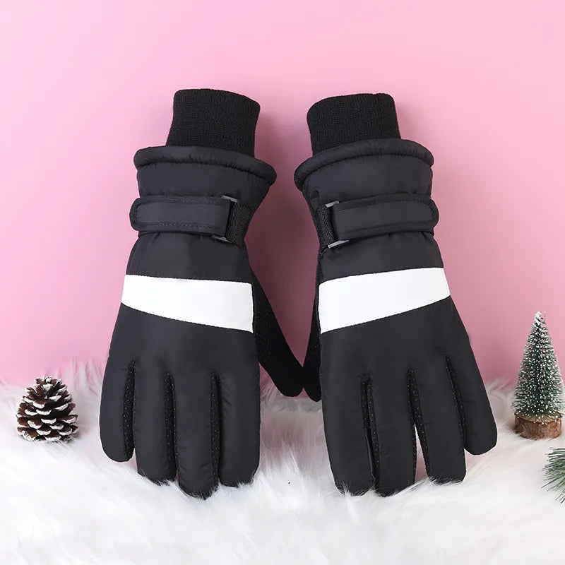 Women's Elegant Simple Style Solid Color Warm Gloves