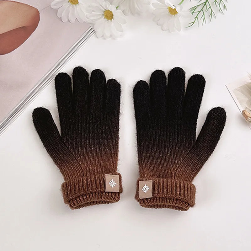 women's elegant gradient color gloves 1 pair