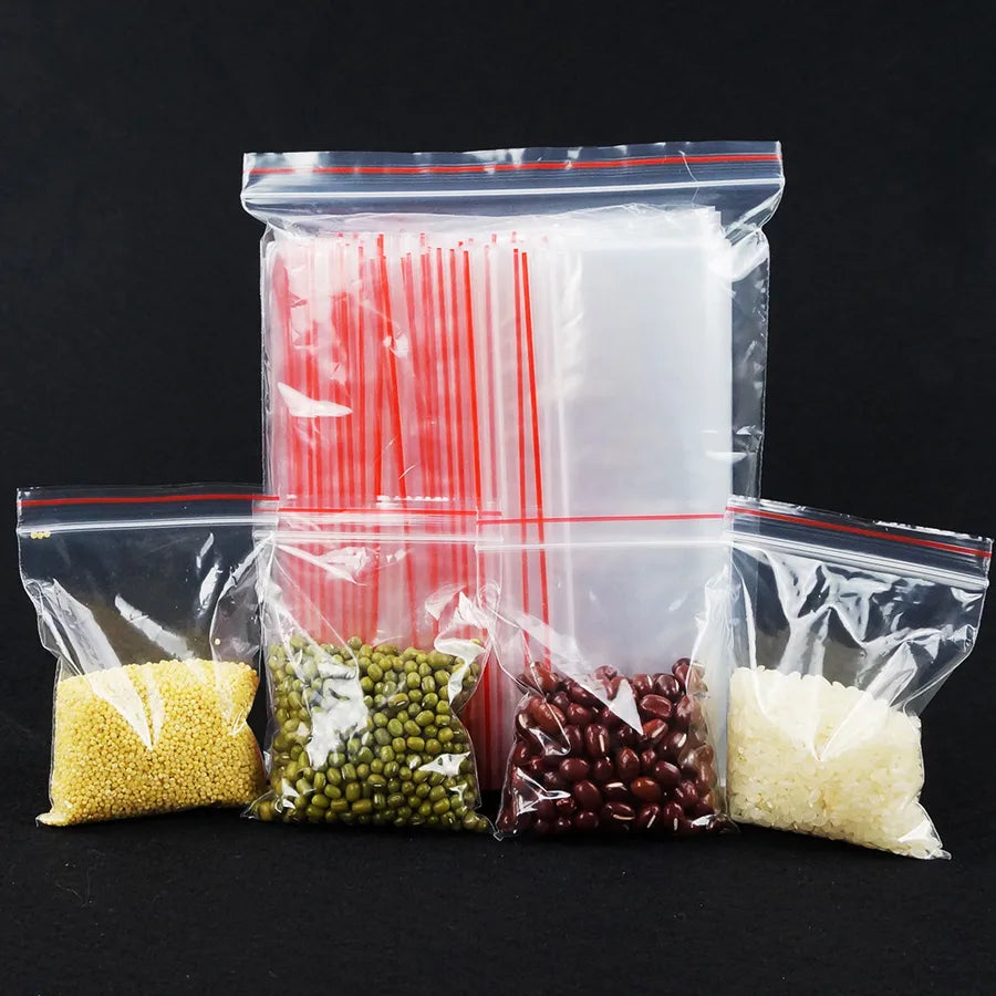 simple style transparent pe food packaging bag