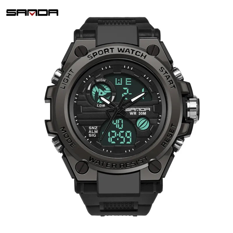 modern style solid color electronic men's watches
