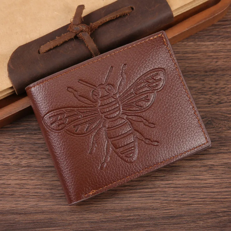 Men's Solid Color Pu Leather Open Small Wallets