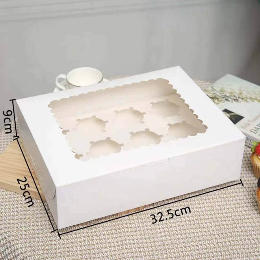 White Cake Box with Trays