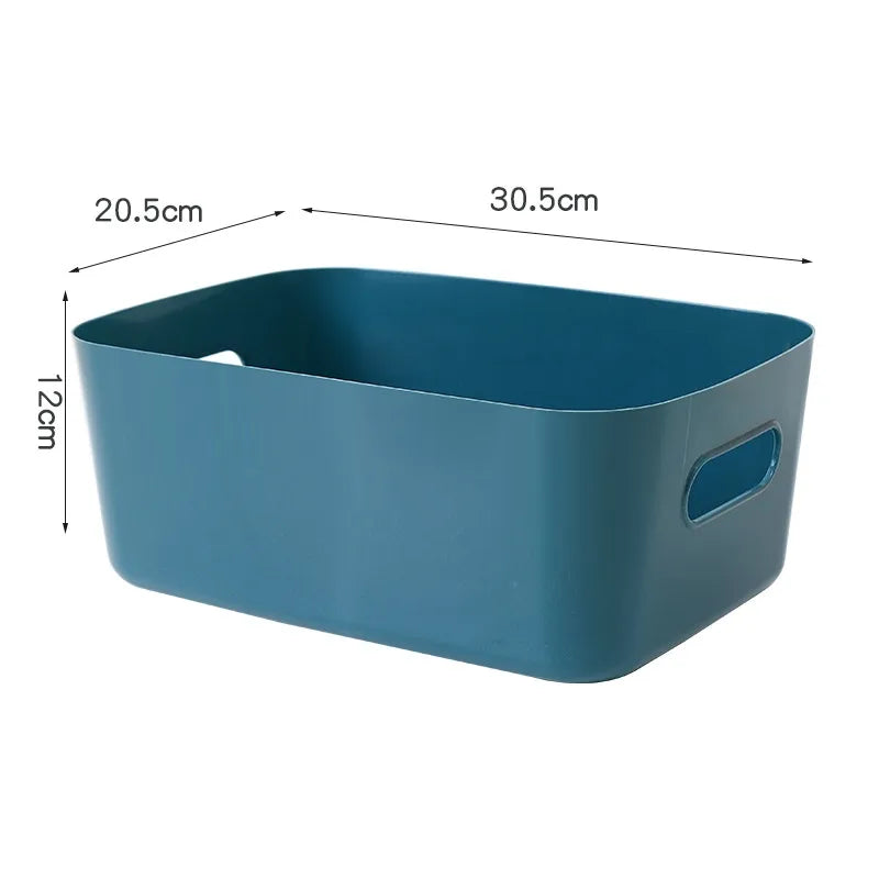 Simple Style Color Block Solid Color Plastic Storage Basket