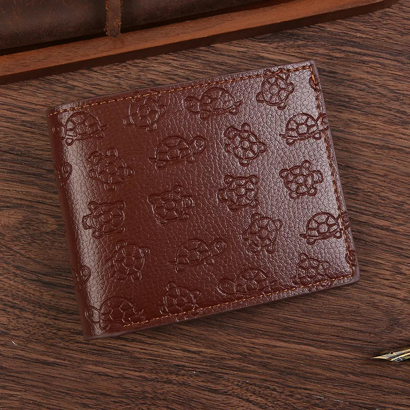 Men's Solid Color Pu Leather Open Small Wallets