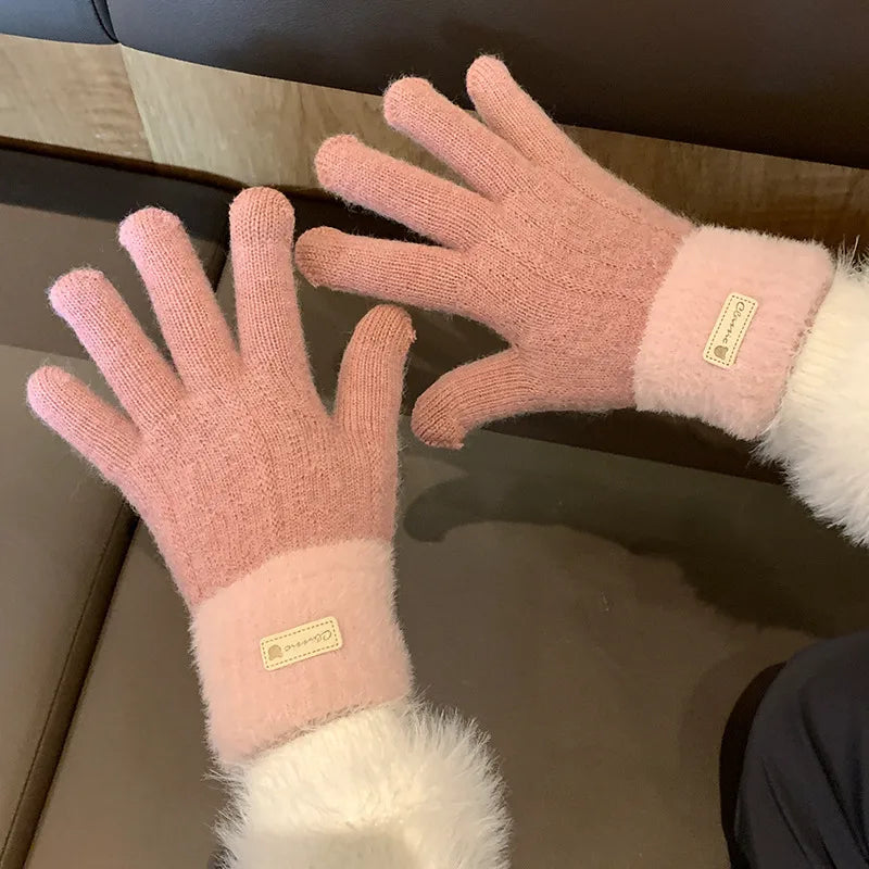 unisex simple style solid color gloves 1 set