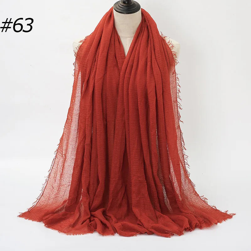 fashion solid color cotton pashmina scarves