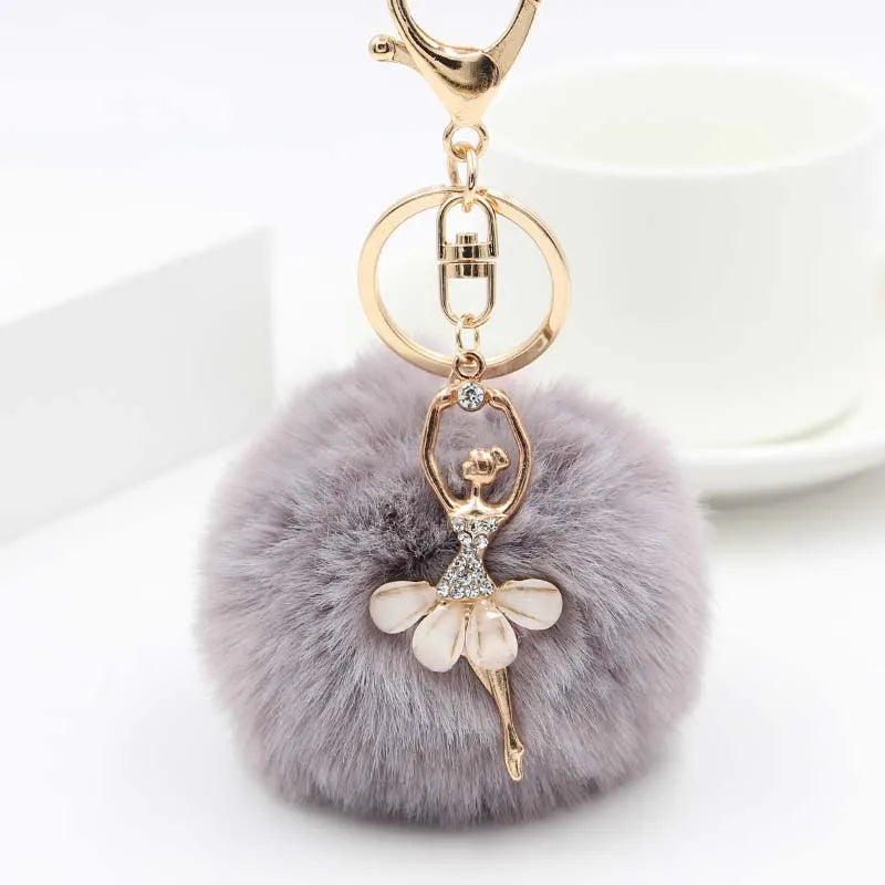 Basic Classic Style Human Plush Women's Bag Pendant Keychain