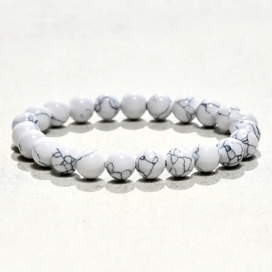 Elegant Geometric Solid Color natural stone Bracelets In Bulk