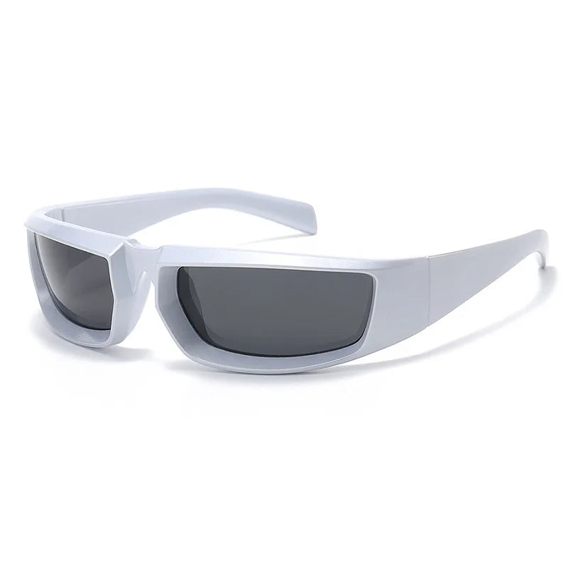 streetwear solid color ac square full frame women's sunglasses