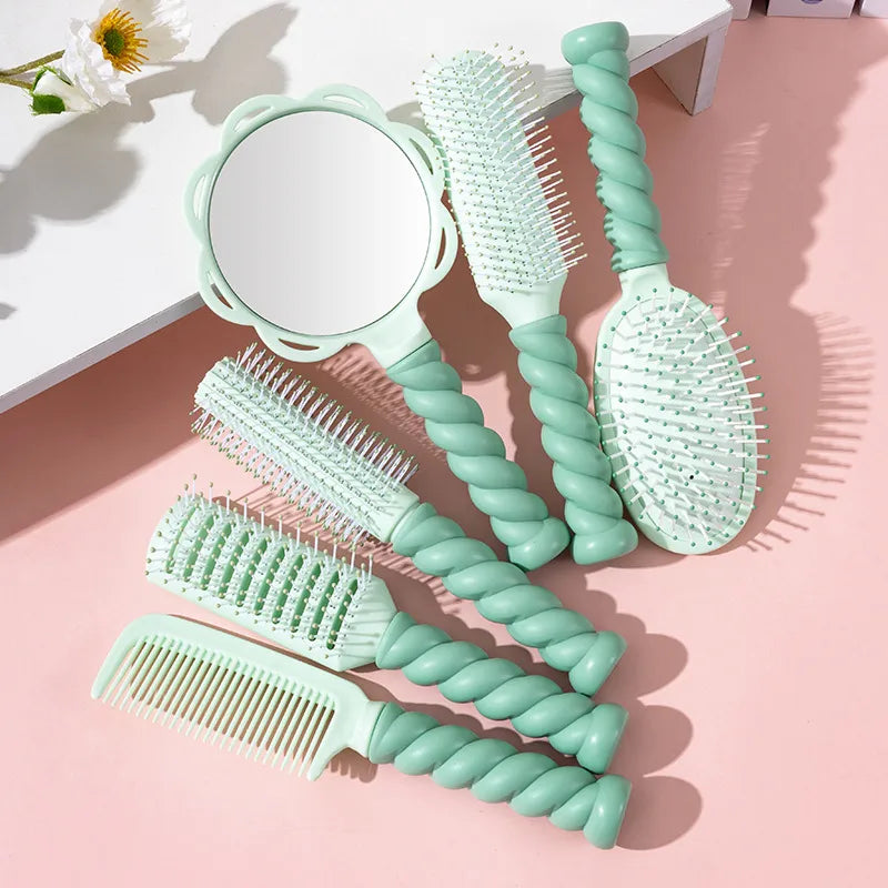 Simple Style Solid Color PP Nylon Hair Comb