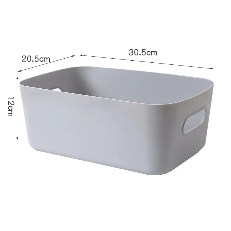 Simple Style Color Block Solid Color Plastic Storage Basket