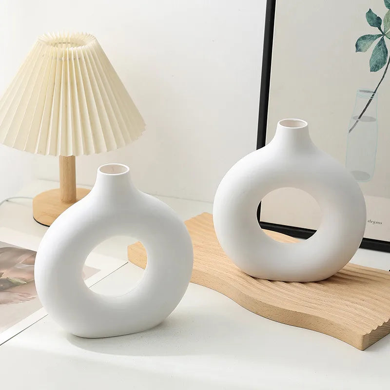 Simple Style Waves Plastic Vase Artificial Decorations