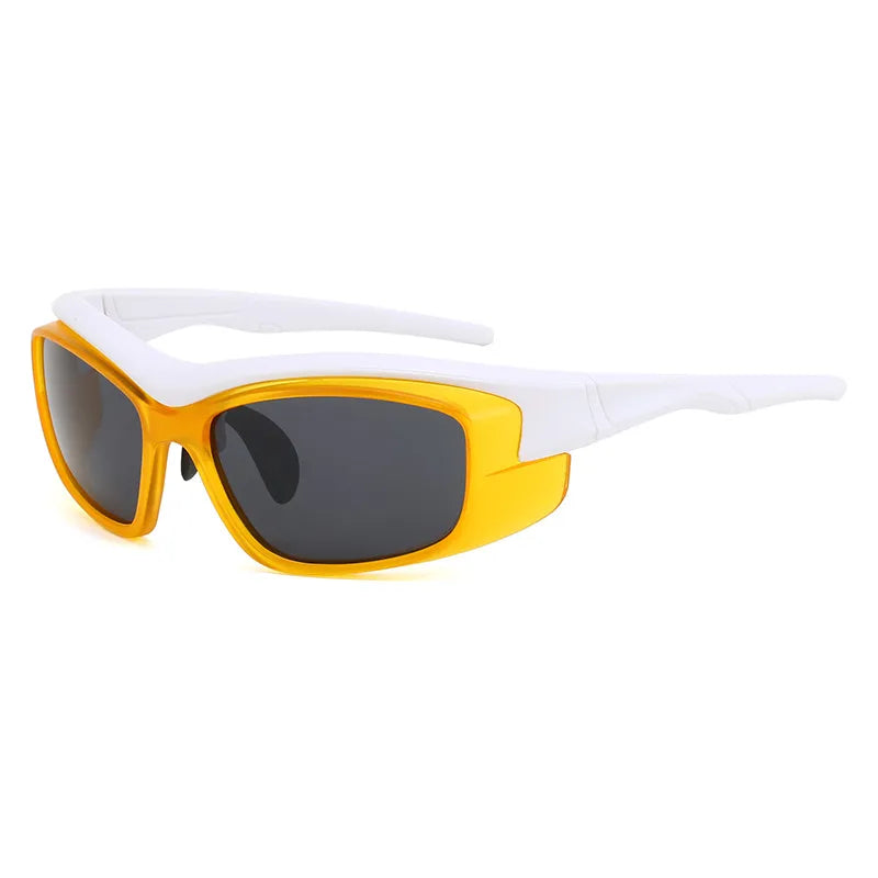 elegant simple style solid color ac square full frame men's sunglasses