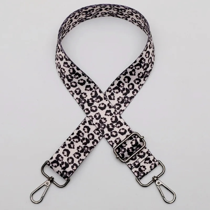 Polyester Stripe Lingge Leopard Bag Strap