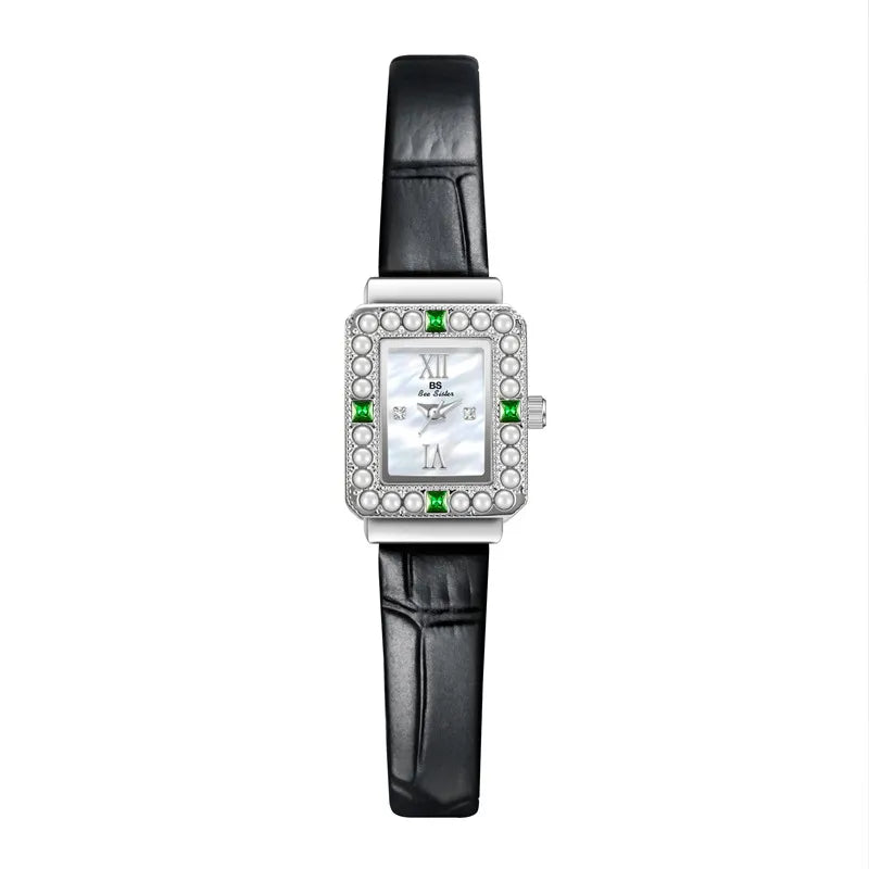 Retro Classic Style Solid Color Buckle Quartz Watch