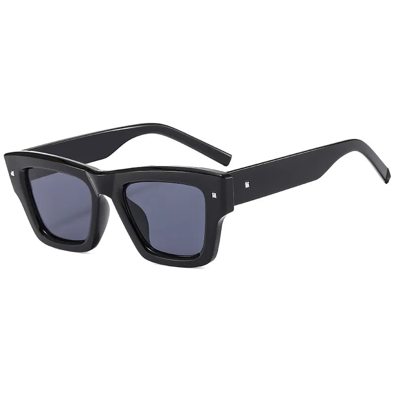 classic style solid color pc square full frame men's sunglasses