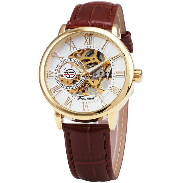 Retro Solid Color Buckle Mechanical Watch Men's Watches