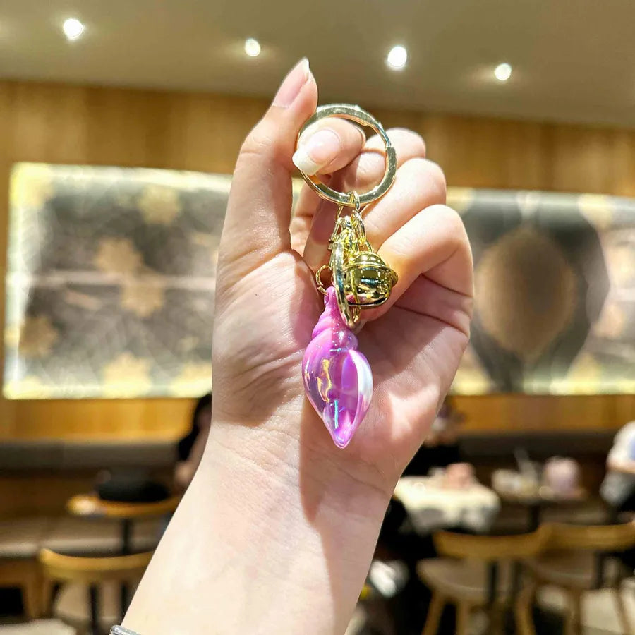 Cute Conch Arylic Alloy Unisex Keychain