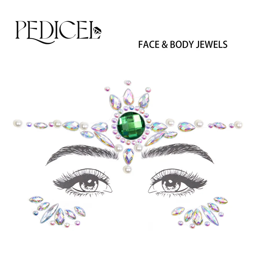 Multicolor Rhinestone Tattoos & Body Art 1 Piece