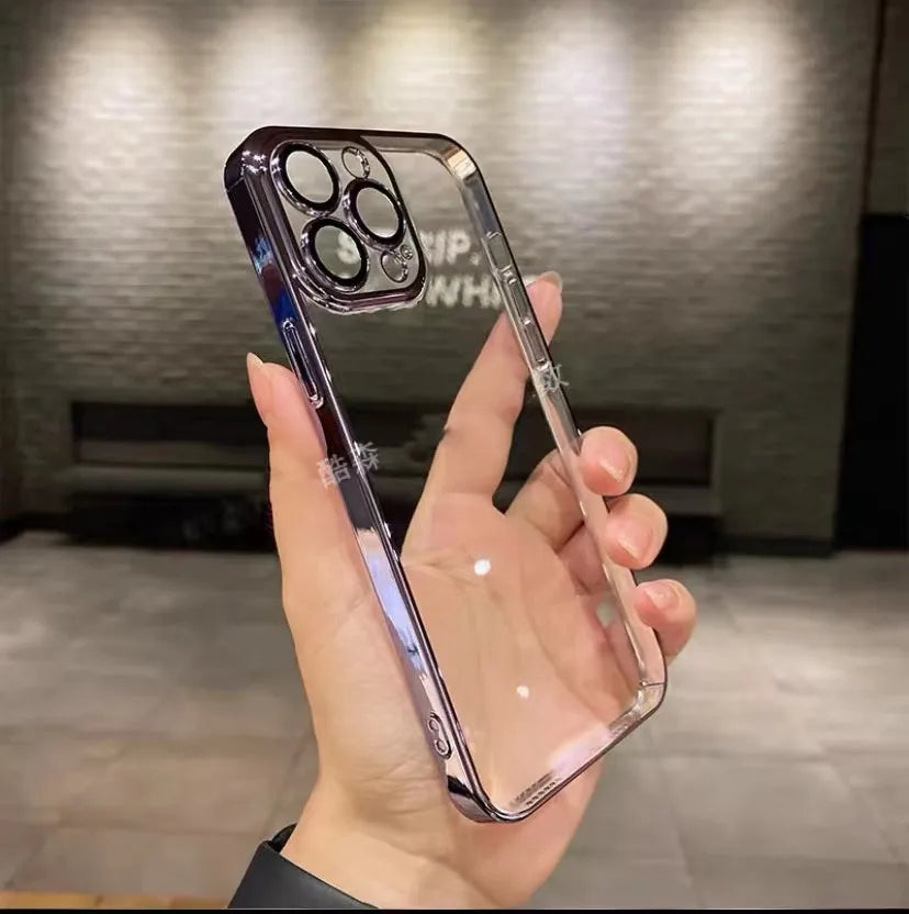 simple style transparent plastic   phone accessories