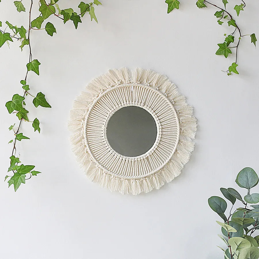 Pastoral Geometric Leaf cotton thread pendant Wall Art