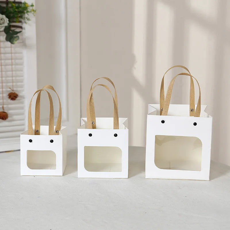 retro solid color paper gift bags