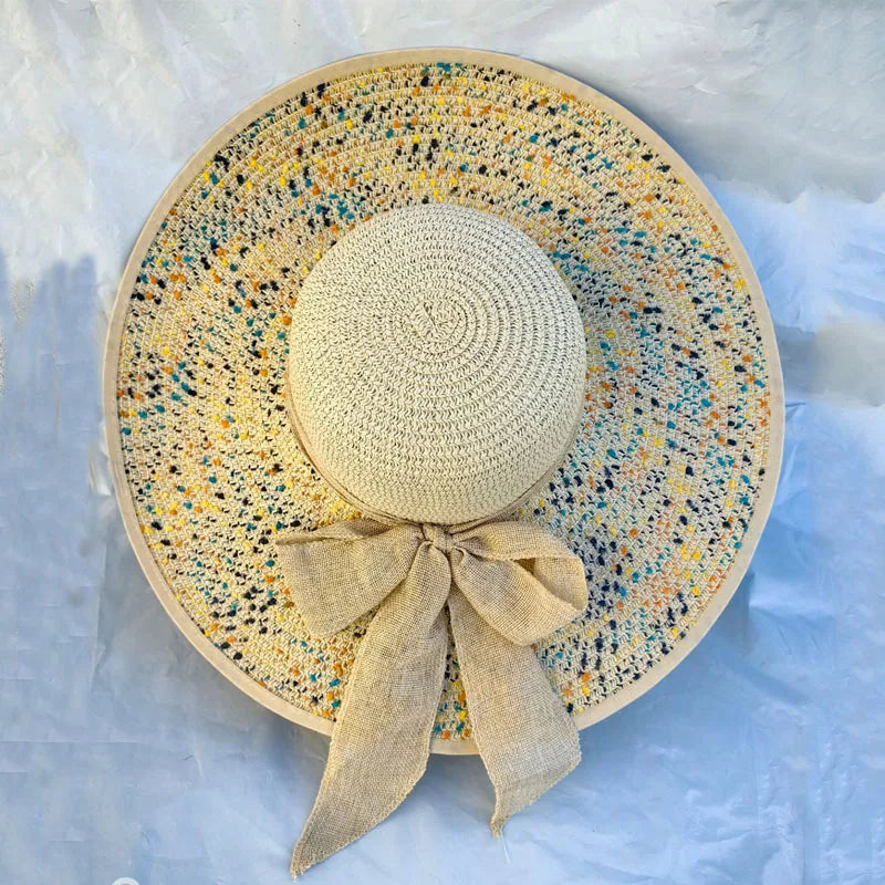 Women's Vacation Beach Solid Color Big Eaves Sun Hat